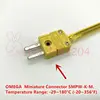 2x Type K Thermocouple 0~250C Fork Terminal Ultra Thin Polyimide Film Probe 7mm*130mm Temperature Sensor Miniature Connector ► Photo 3/6