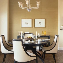 9102 натуральная желтая трава ткань сизаль золото металлик Натуральные Текстуры обои для украшения дома высокая-классическая столовая