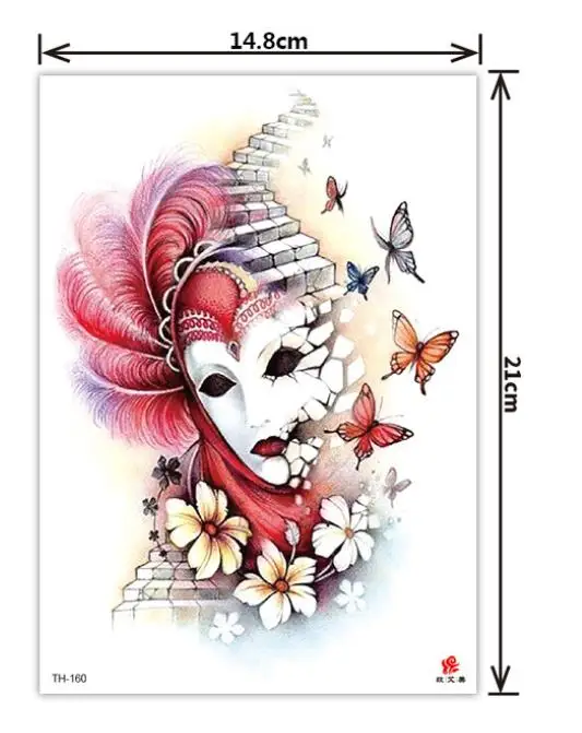 Маленькая полная Цветочная Временная водостойкая татуировка наклейки лиса Сова Единорог, фламинго, цветы для женщин мужской боди-арт