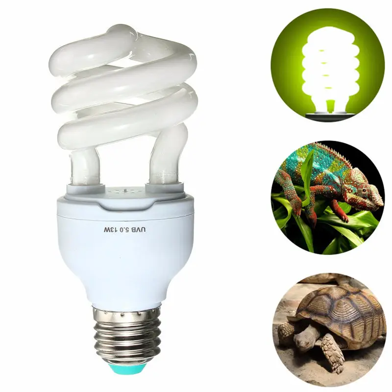 

Heat Emitter Ultraviolet Light Bulb E27 5.0 10.0 UVB 13W Pet Reptile Light Glow Lamp Daylight Bulb for Tortoise Fish Amphibians