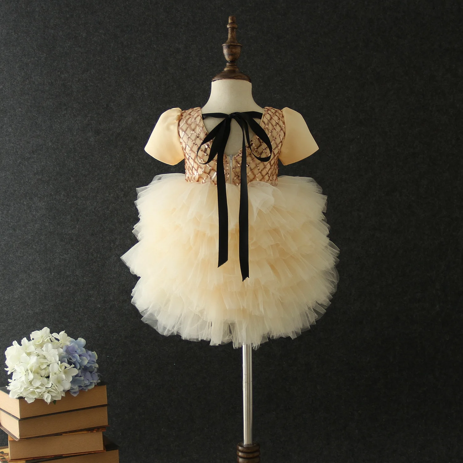 Летнее Пышное мини-платье принцессы для девочек, 6 цветов многослойное платье-пачка для маленьких девочек блестящая фатиновая одежда для дня рождения