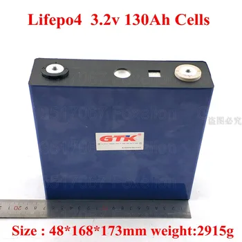 

16pcs 3.2V 130Ah LiFePO4 Long Life Cycles Max 3C For 12V Solar Energy Storage Battery pack photovoltaic 120Ah real