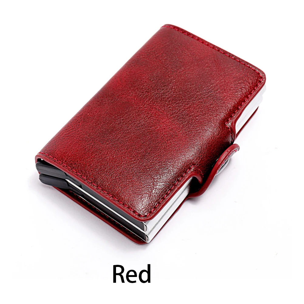 Antitheft Business Credit Card Holder Wallet Unisex Metal Blocking RFID Wallet ID Card Case Aluminium Travel Purse High Quality