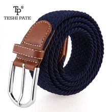 elastic belt knitted canvas belt decoration belt female pin buckle canvas strap women and man 2017