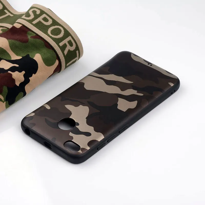 Cubierta de camuflaje para xiaomi redmi 4x 4a funda de silicona teléfono coque nuevo diseño grueso pesado TPU suave funda capa