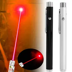 Лазерная указка ручка луч высокой мощности красный 5 мВт Мощный видимый свет военный прицельное приспособление фонарик Электрический