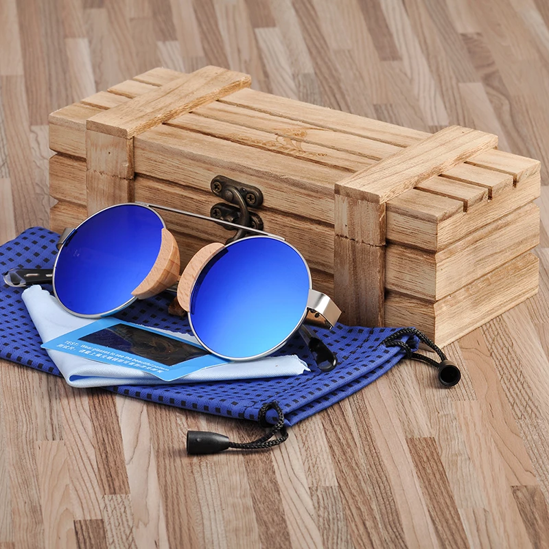 BOBO VOGEL Kinder sonnenbrille kinder Sonnenbrille Frauen Holz Brillen Matel UV400 Polarisierte Holz Damen Sport Herren in Geschenke Box