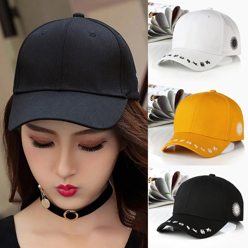 Newly Men Women Baseball Hat Embroidery Pattern Sun Protective Cap for Outdoor DO99