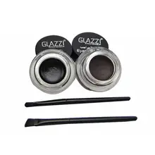 2 в 1 коричневый+ черный гелевый карандаш для глаз макияж водонепроницаемый и грязно-стойкий набор косметики подводка для глаз набор подводка для глаз макияж UX45