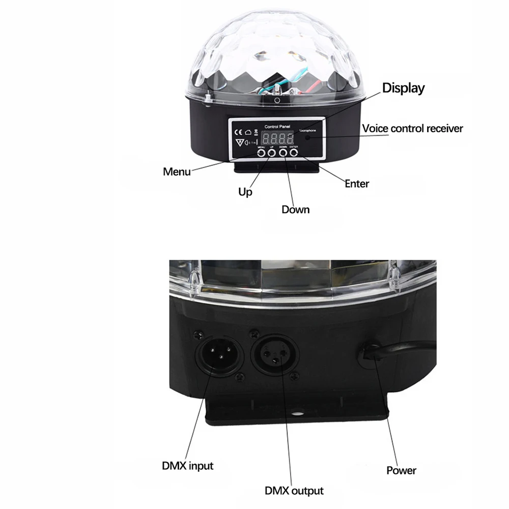 DMX512 RGB Премиум сценический светильник со звуковым управлением LED 27 Вт 9