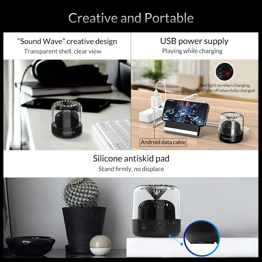 Orico портативная колонка Bluetooth 4.0 Портативная звук системы музыке стерео объемного