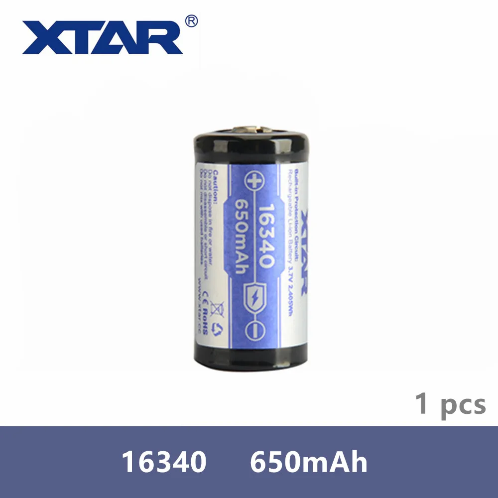 Оригинальная Аккумуляторная Батарея Xtar 16340 650 мАч 3 7 в предназначена для