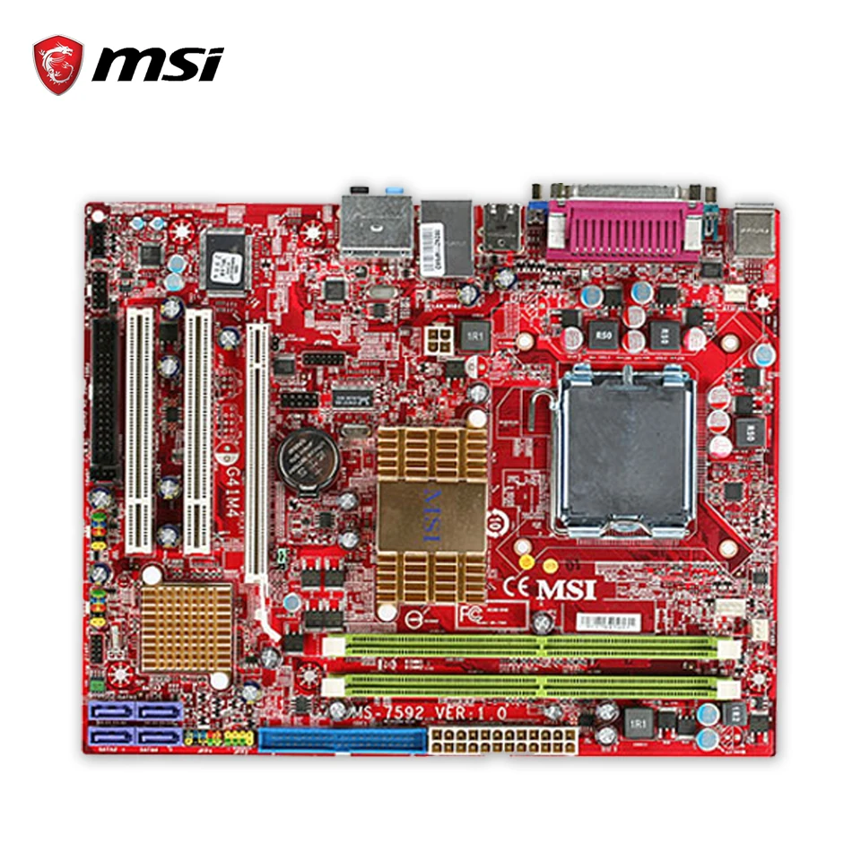 MSI G41M4-F Original Used Desktop Motherboard G41 Socket LGA 775 DDR2 8G SATA2 USB2.0 Micro-ATX original msi g41m4 l desktop motherboard g41 socket lga 775 ddr2 8g sata2 usb2 0 micro atx 100% fully test