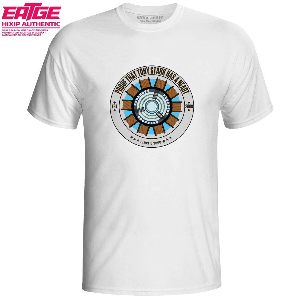 

Proof That Tony Stark Has A Heart T Shirt Ironman First Generation Arc Reactor T-shirt Avengers Punk EATGE Original Design Tee