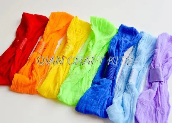 

50pcs Interchangeable Nylon Headband Rainbow Assortment Set for Babies Toddlers and Children