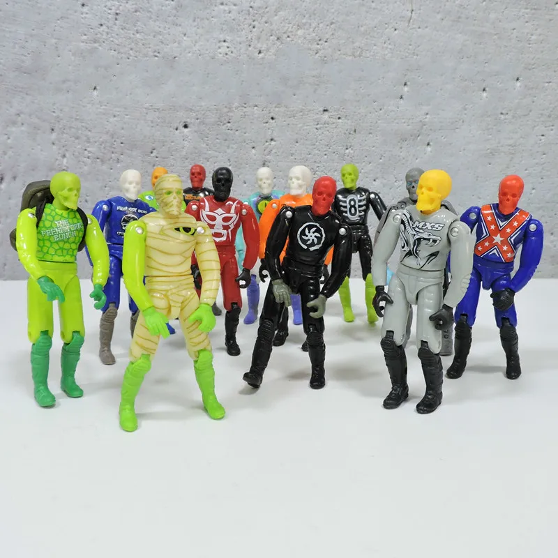 

New Special Die-cast Plastic Material 1/18 Motorcycle Scene 3.75 Inch Movable Biker Doll Desktop Display Collection Lol