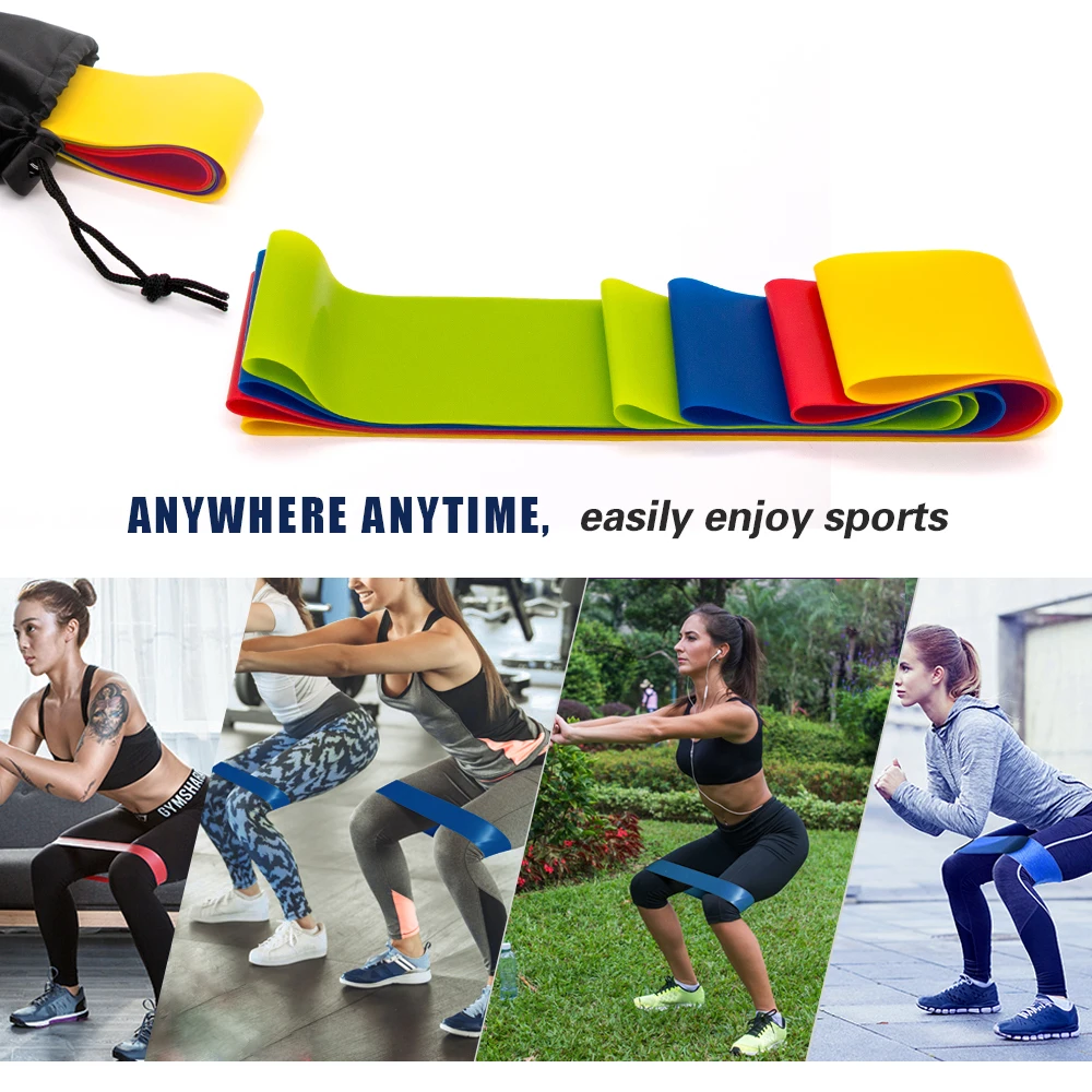 

Resistance Bands 4 Levels Rubber Band Workout Fitness Gym Equipment Latex Yoga Strength Expander Training Athletic Elastic Band