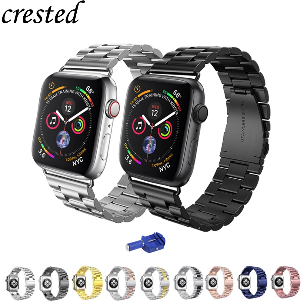 Ремешок из нержавеющей стали для apple watch bands correa aplle watch 42 мм 38 мм 44 мм 40 мм iwatch series 4 3 2 1 ссылка браслет ремешок для часов