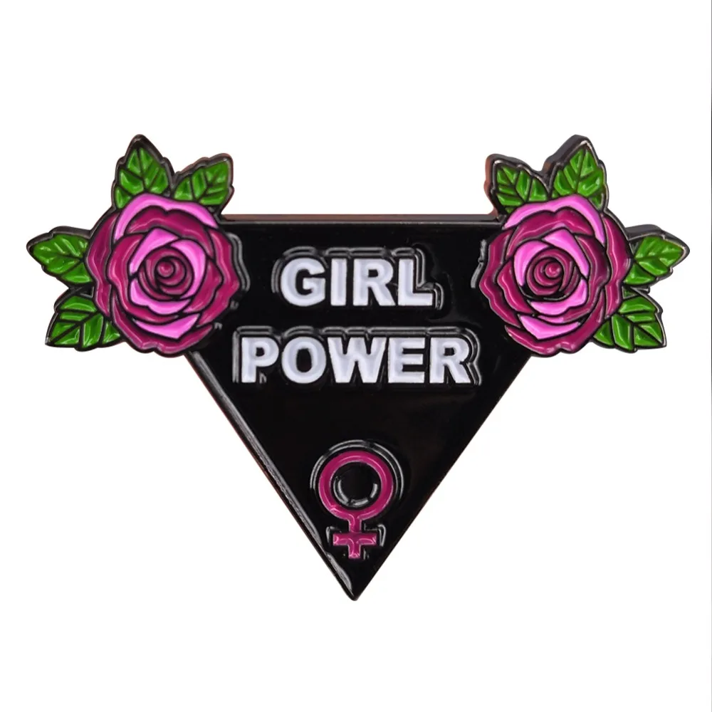 

Girl Power Pins Women's Brooch Feminist the Future is Female Badges