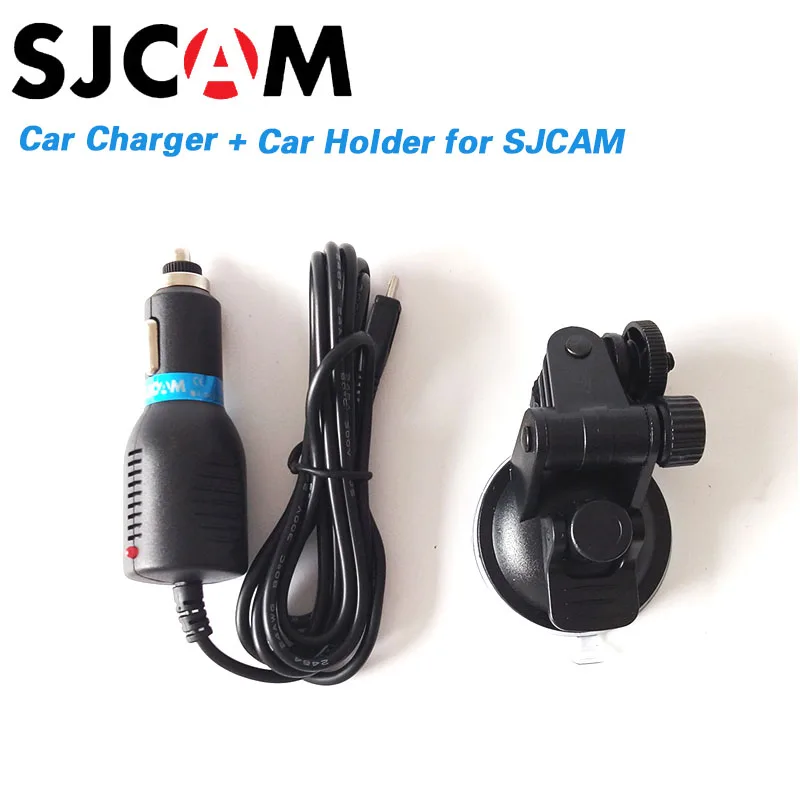 

SJCAM Car Charger Mount + Suction Cup Bracket Car Holder With Car Charger For SJ4000 SJ5000 M10 M20 SJCAM Action Camera