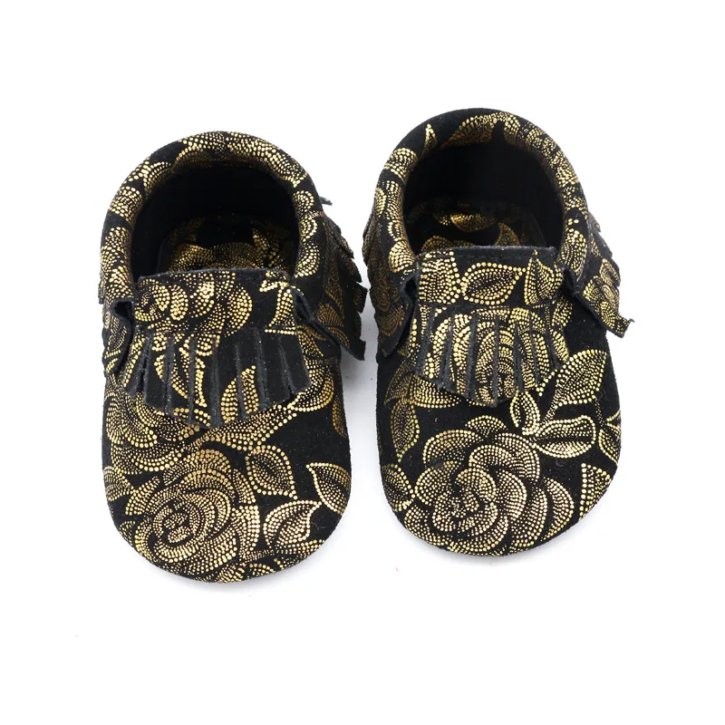 

Fashion Baby Shoes Genuine Leather Toddler Soft Shoes Suede Print Flower Girls Indoor Shoes First Walkers Baby Moccasins