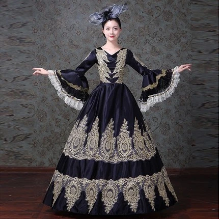 Robe De Bal Noire Vintage Gothique Royal Renaissance Victorienne Steampunk Aliexpress