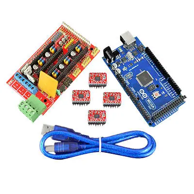 

3D Printer Reprap Ramps 1.4 w Mega2560 Control Board w A4988 Driver Heatsink Set
