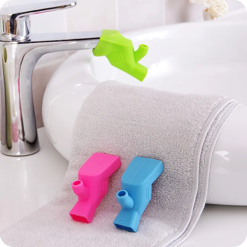 Dual Use Silicone Children Washing Hand Water Tap Extension Convenient Water Faucet Extending Tool Kitchen Bathroom Accessories