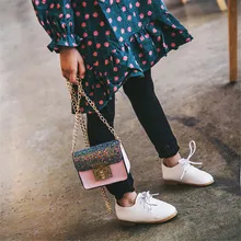 Детская милая сумка с пайетками Сумка-почтальон Мини женские сумки через плечо женская сумка