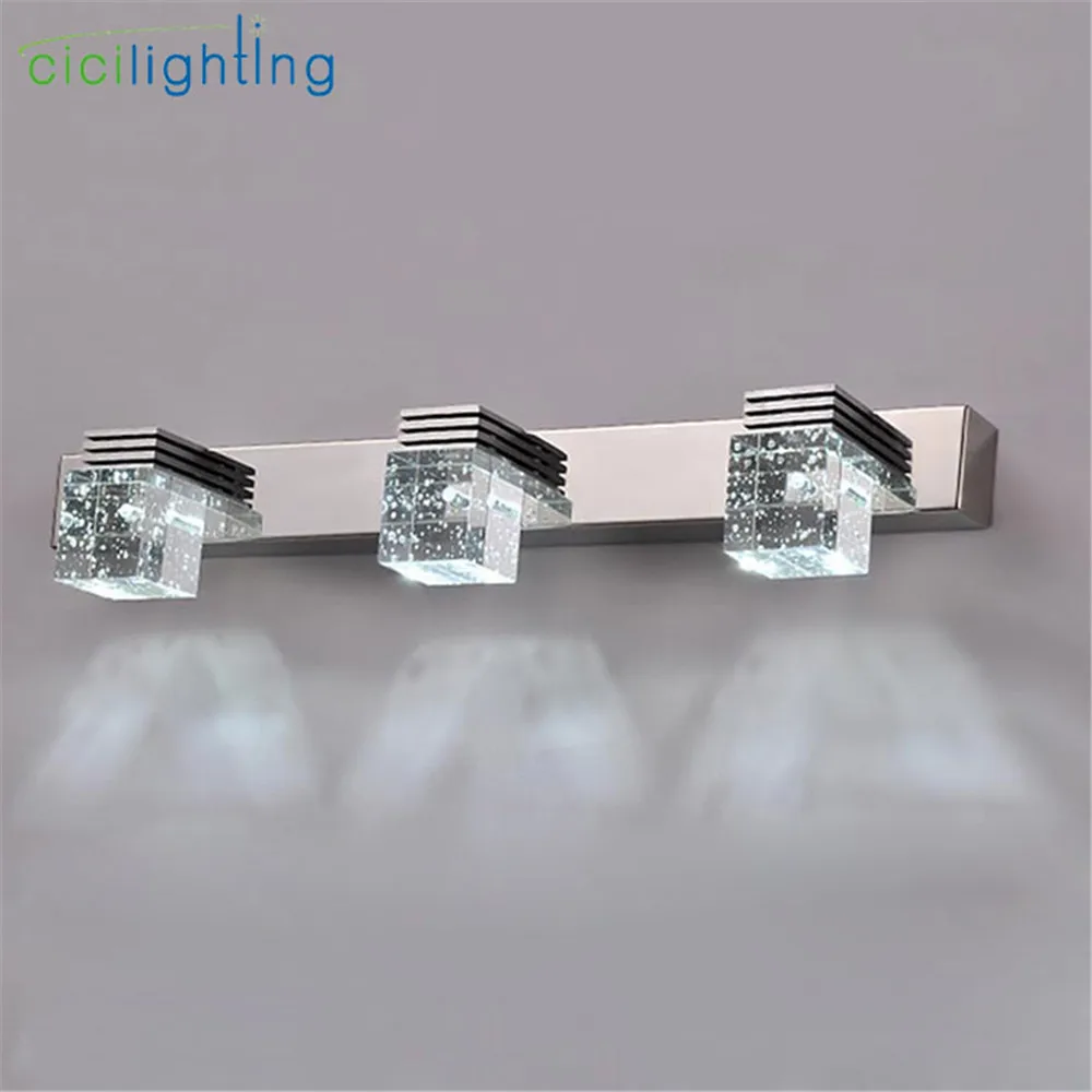 100-240V 9W 45cm LED crystal mirror lights clear Crystal rain drop bathroom vanity lights makeup vanity led wall sconces 100-240V 9W 45cm LED crystal mirror lights clear Crystal rain drop bathroom vanity lights makeup vanity led wall sconces