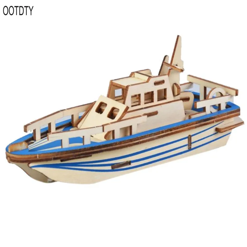 1 комплект Небольшой Пиратский корабль Lifeboat 3D трехмерная модель детская деревянная головоломка DIY Пазлы ручной работы материалы для мальчика