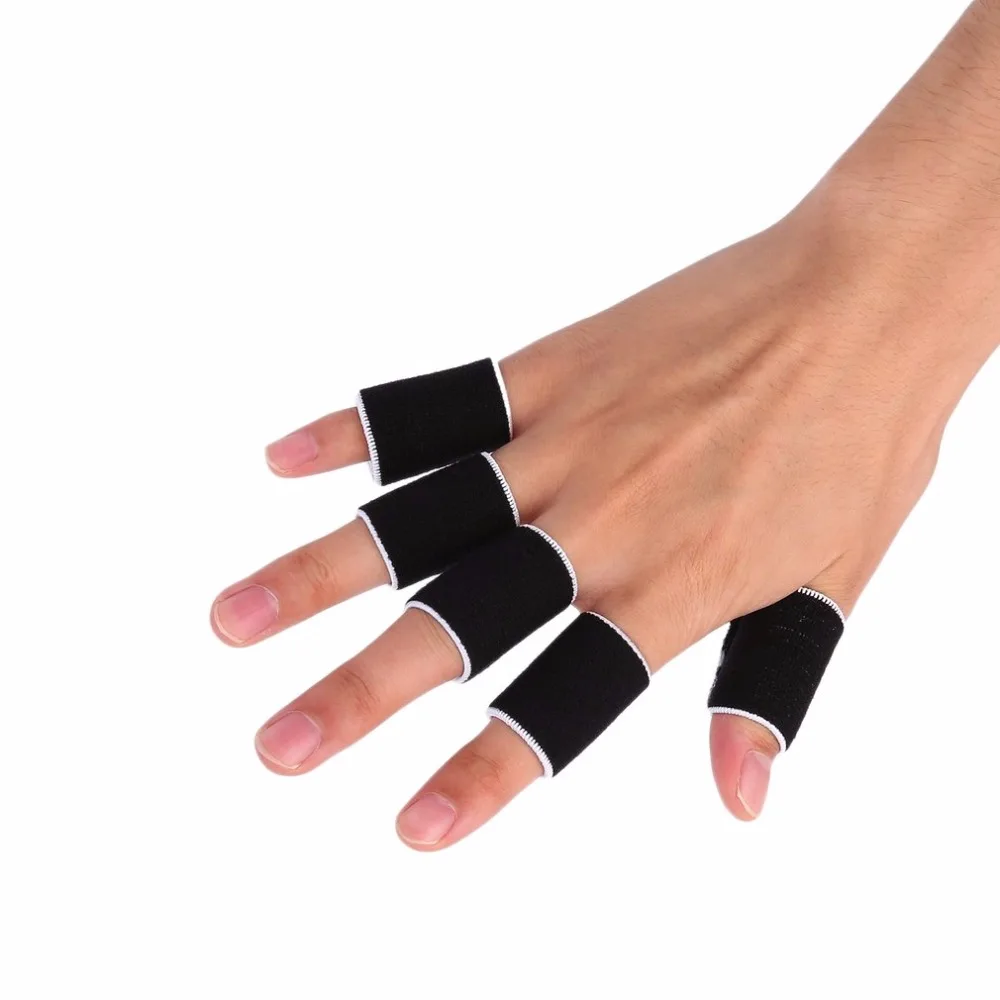 Шт. 10 шт. эластичные защитные приспособления для пальцев бандажные повязки для поддержки обертывания артрит помощь пальчиковые стойла