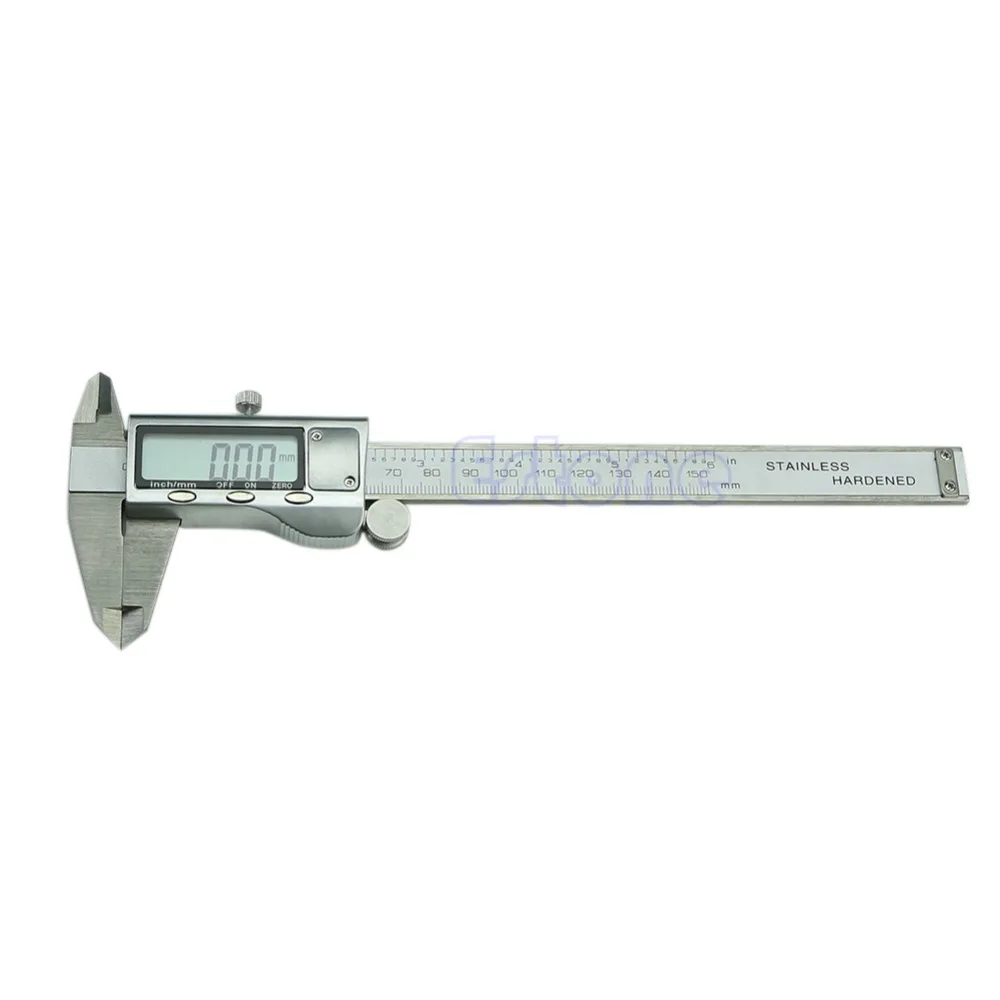 6/" 150mm Stainless Steel Electronic Digital Vernier Caliper Micrometer Guage i