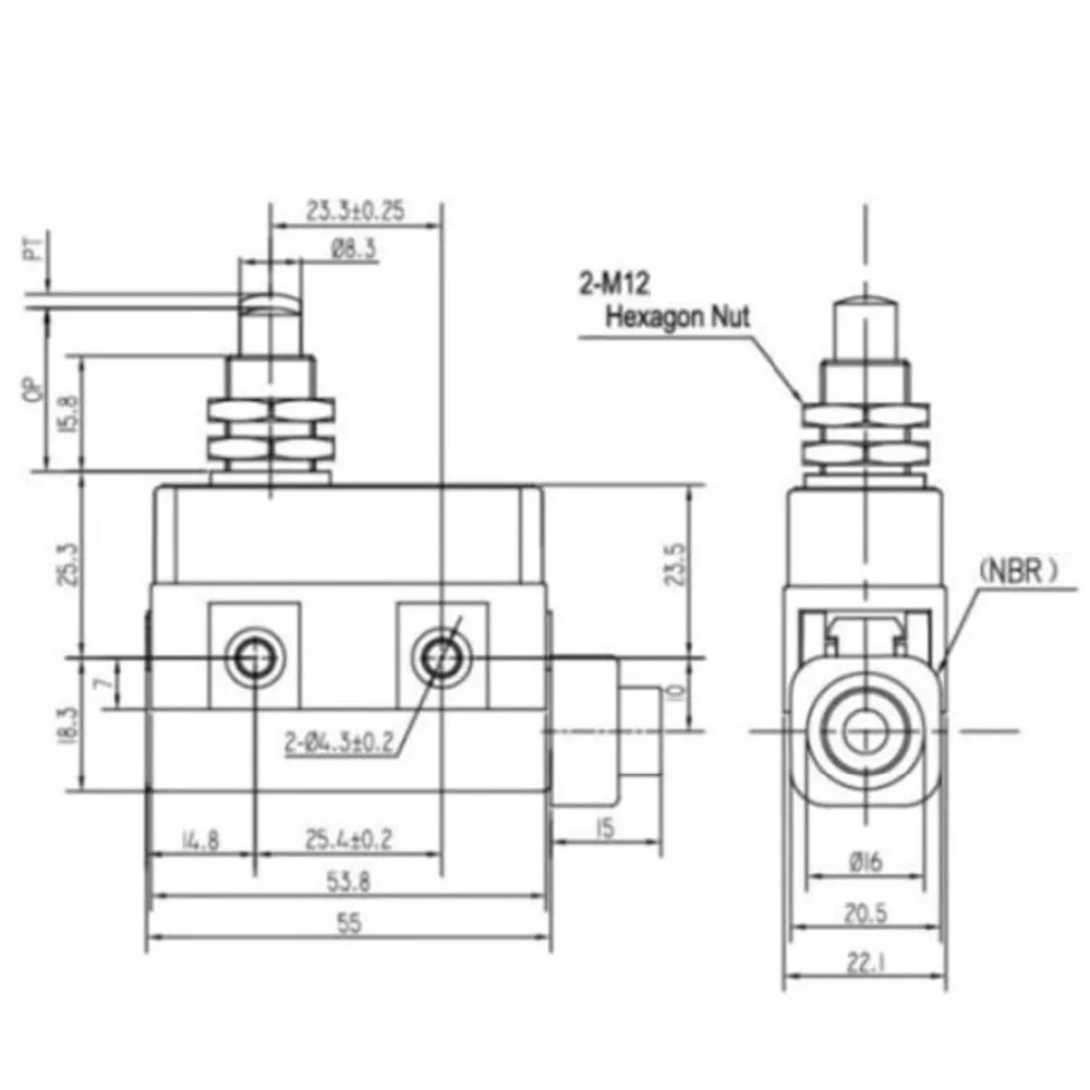 LEMA LZ5330 10A 125/250V IP65 водонепроницаемые концевые выключатели 1NO 1NC Microswtich для