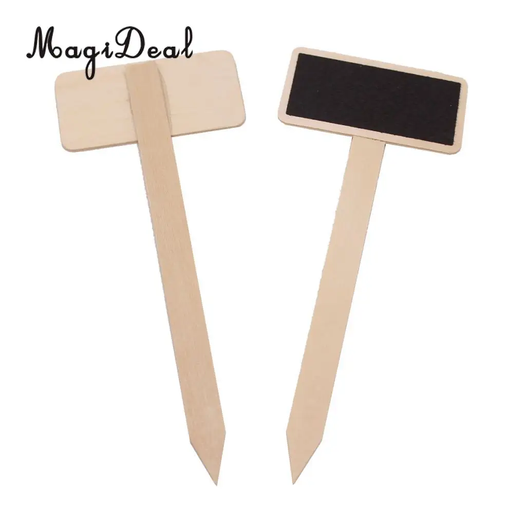 20x Mini Wooden Blackboard Memo Message Board Sign for Home Kitchen Garden