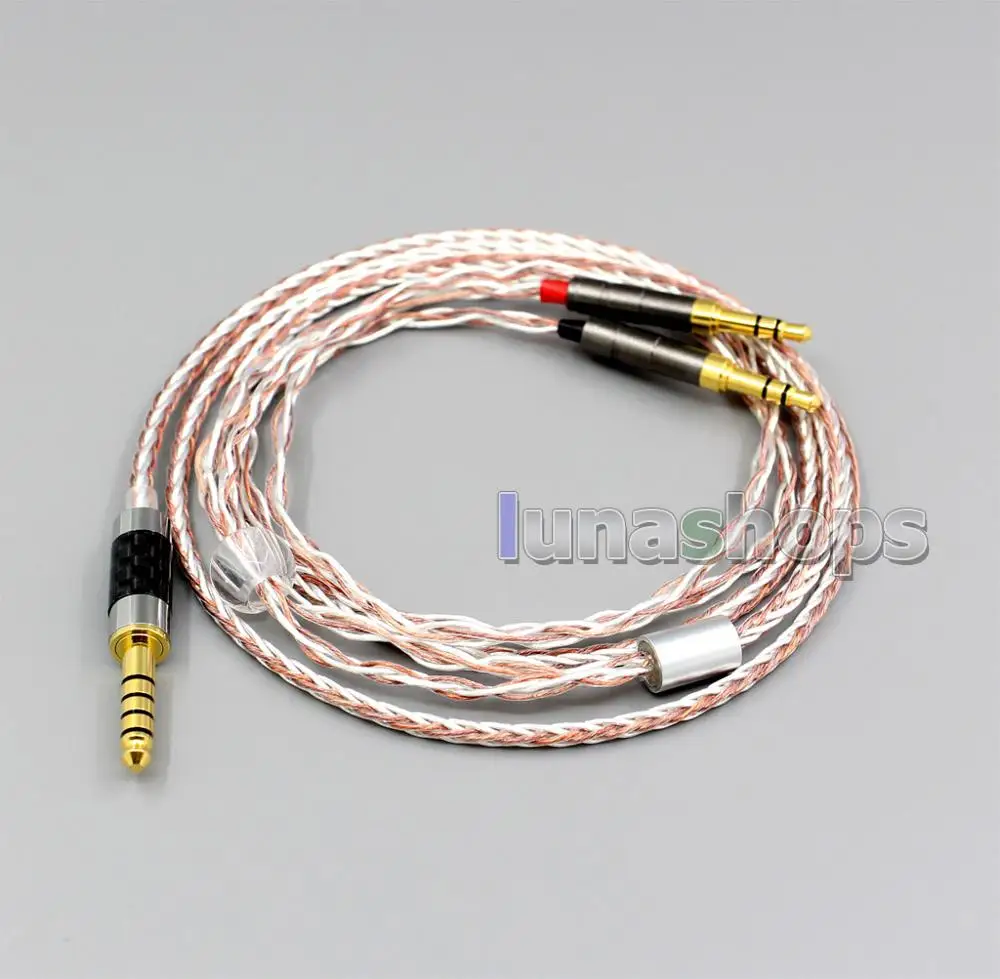 

LN005363 800 Wires Soft Silver + OCC Alloy Earphone Headphone Cable For Final Audio Design Pandora Hope vi Denon AH-D600