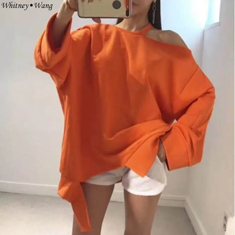 Женская толстовка большого размера WHITNEY WANG уличная одежда в Корейском стиле
