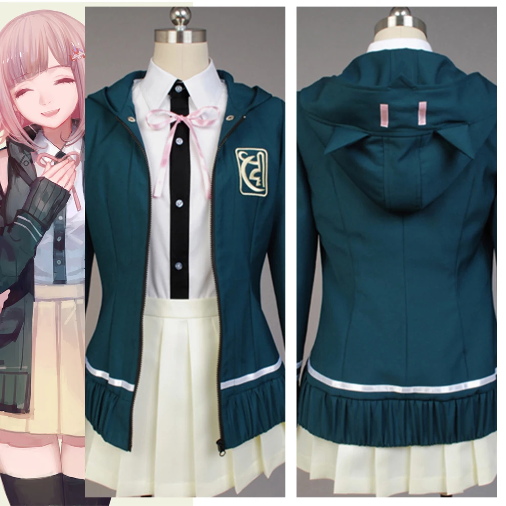 

Anime Super DanganRonpa Chiaki Nanami Cosplay Costumes Full Set For Women Halloween Costume Custom Made