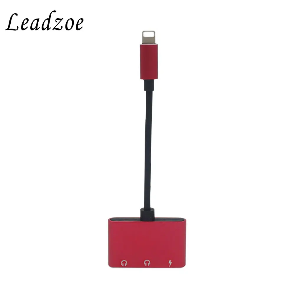 Double Audio Adapter For iPhone 7 8 Plus X Music Charging Splitter Dual jack Audio Converter for lightning or 3.5mm Headphone