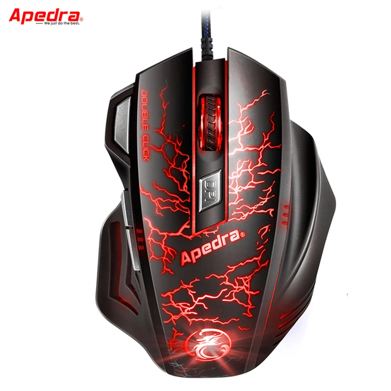 Professional USB Wired Gaming Mouse 7Button Macro Definition Optical Computer Mouse Gamer Cable Mic