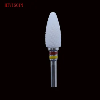 

10pcs Bullet Shape - White Zirconia Ceramic Dental Lab Burs - Double Coarse-Cross Cut (4801.060)