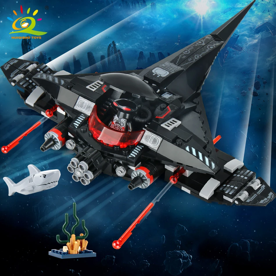 HUIQIBAO 232 шт Черный Manta Strike космический корабль строительные блоки фигурки Кирпичи