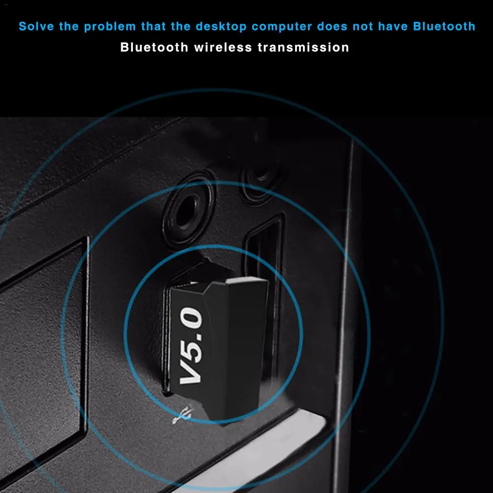 Bluetooth адаптер 5,0 USB Настольный компьютер Бесплатный привод Bluetooth аудио приемник ключ Музыкальный Аудио приемник передатчик