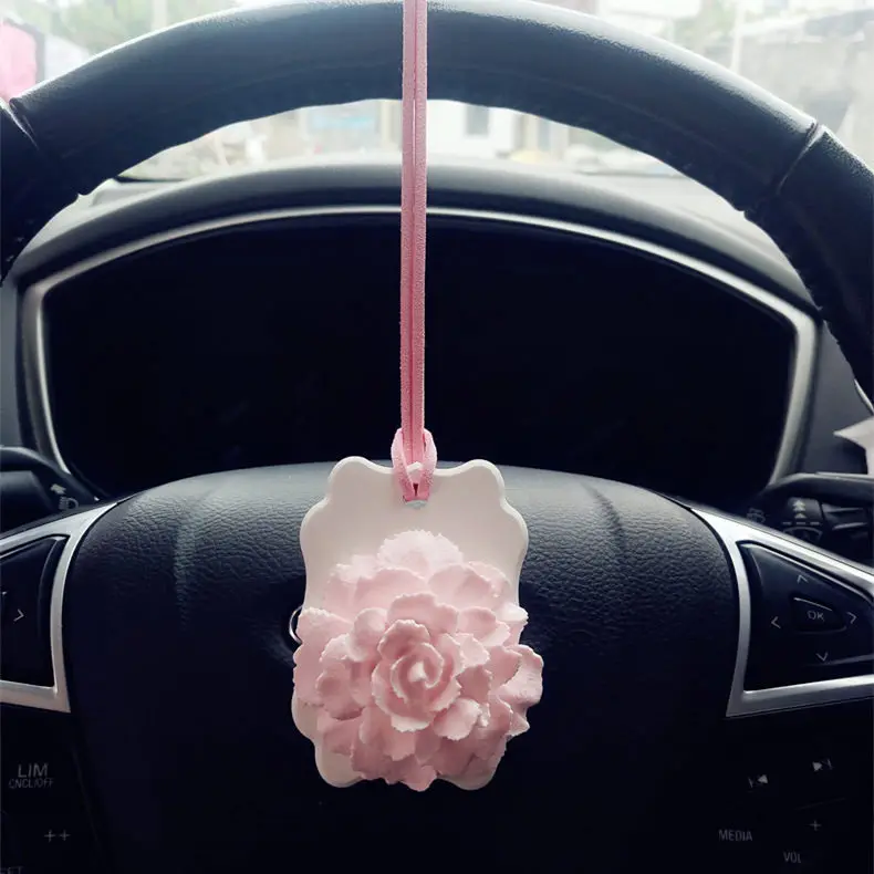 IKSNAIL автомобильный освежитель воздуха Гвоздика пластырь для ароматерапии цветок бант украшение автомобиля воздушный выход духи клип - Название цвета: hanging flower