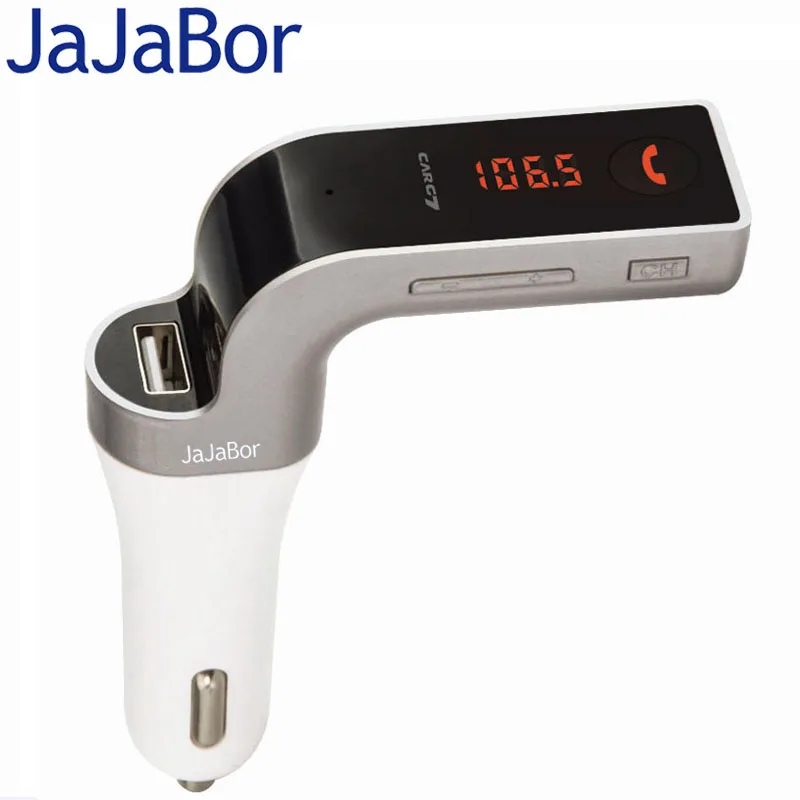 

JaJaBor Multifunction Car Bluetooth FM Transmitter With TF/USB Flash Drives Music Player SD and USB Charger With Red Light