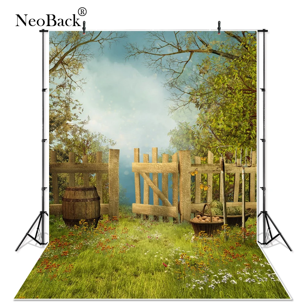 

Thin Vinyl New Born Baby Photography Backdrop Children kids Backdrop Printed Studio Portrait Vintage Garden Photo Backgrounds