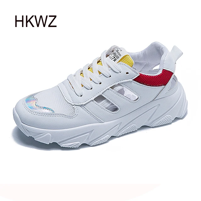 

2019 flat bottom sandals female new Korean version of the thick bottom wild breathable casual Baotou hollow sports shoes H0002