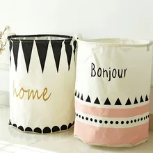 Новое поступление; Модный дизайнерский круглый корзина для белья складной ящик для хранения баррель 50 см* 40 см qute печатных бельевая корзина shippinh