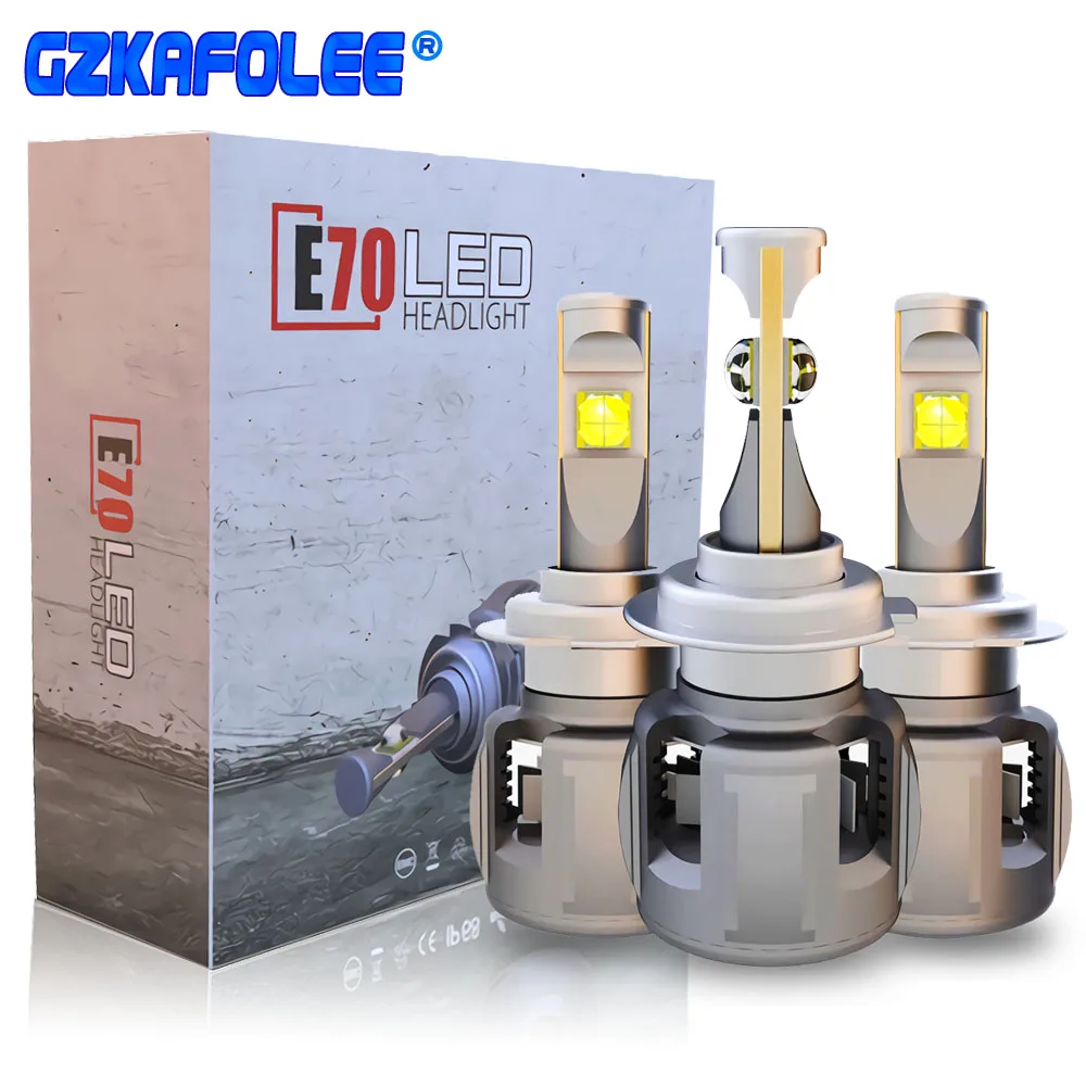 Gzkafolee h4 h7 светодиодная лампа hb4 hb3 led canbus D2S D1S D3S D4S H10 Автомобильные фары напряжение