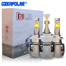Gzkafolee h4 h7 lâmpada led hb4 hb3 levou h7 canbus D2S D1S D3S D4S H10 Lâmpadas Dos Faróis Do Carro Tensão 12 v Temperatura de Cor 6000 k